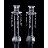 2 crystal candlesticks