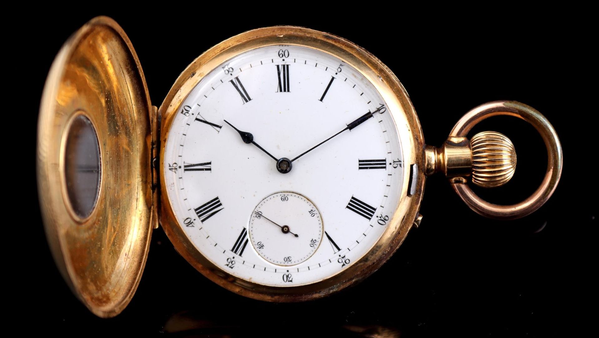 Pocket watch in gold case