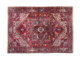 Hand-knotted wool carpet, Heriz