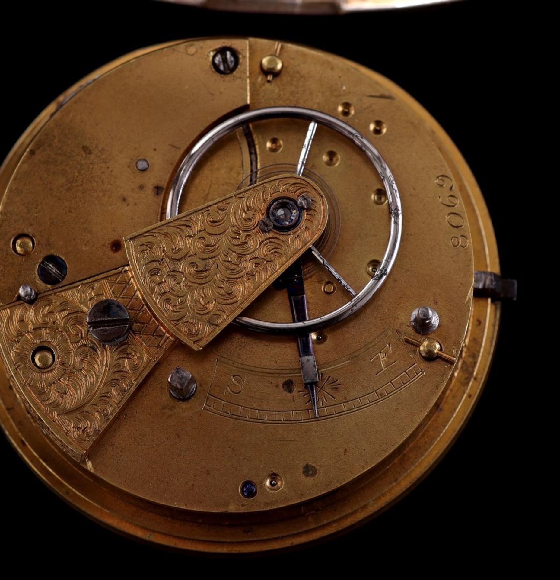 English pocket watch in silver case - Image 6 of 6