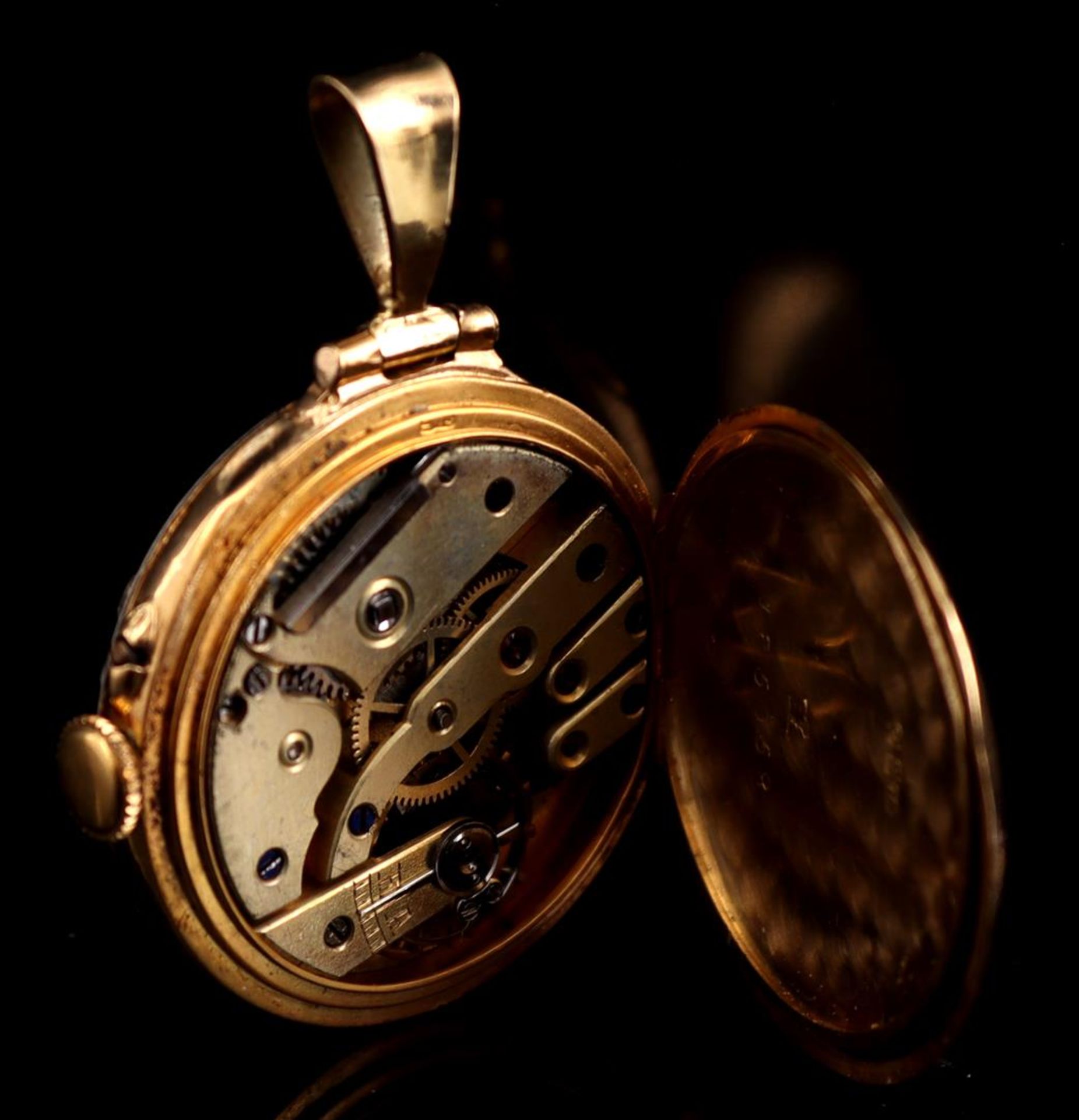 Pocket watch in gold case - Bild 2 aus 2