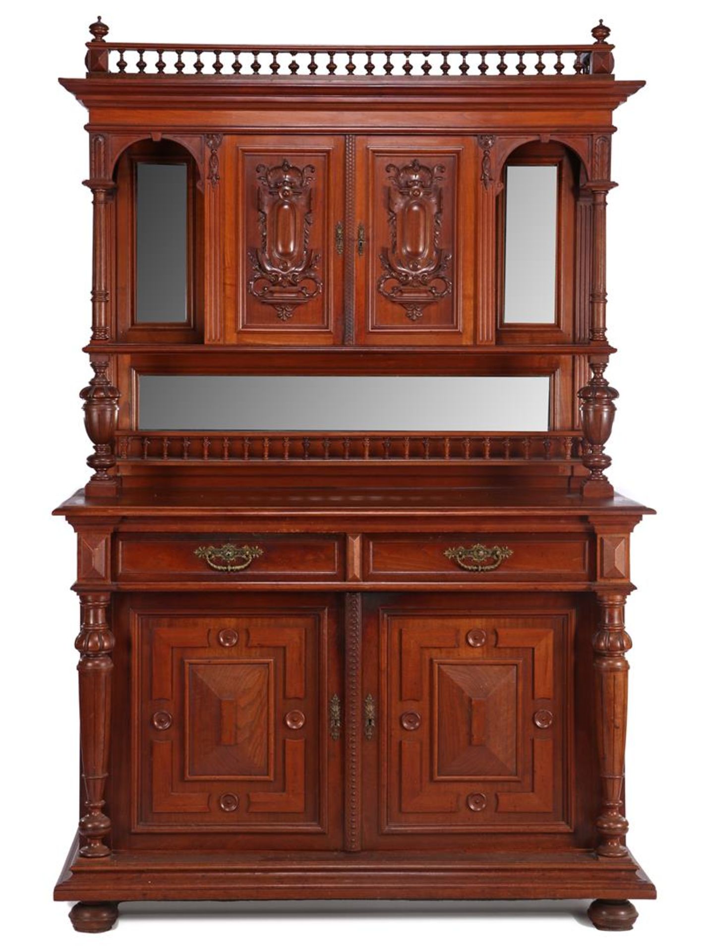 Walnut Henri II cupboard