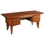 Teak veneer desk