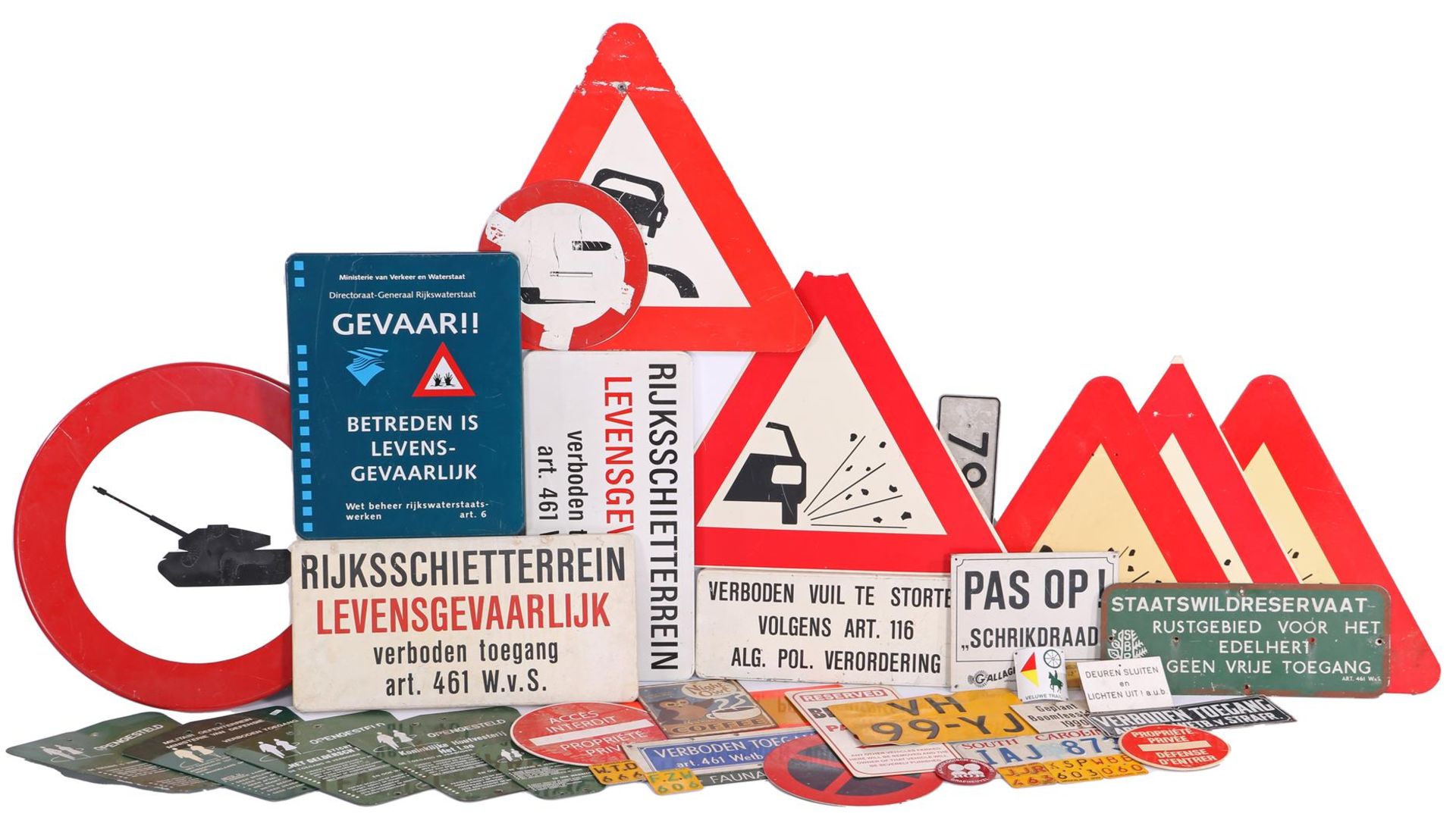 Lot various traffic signs