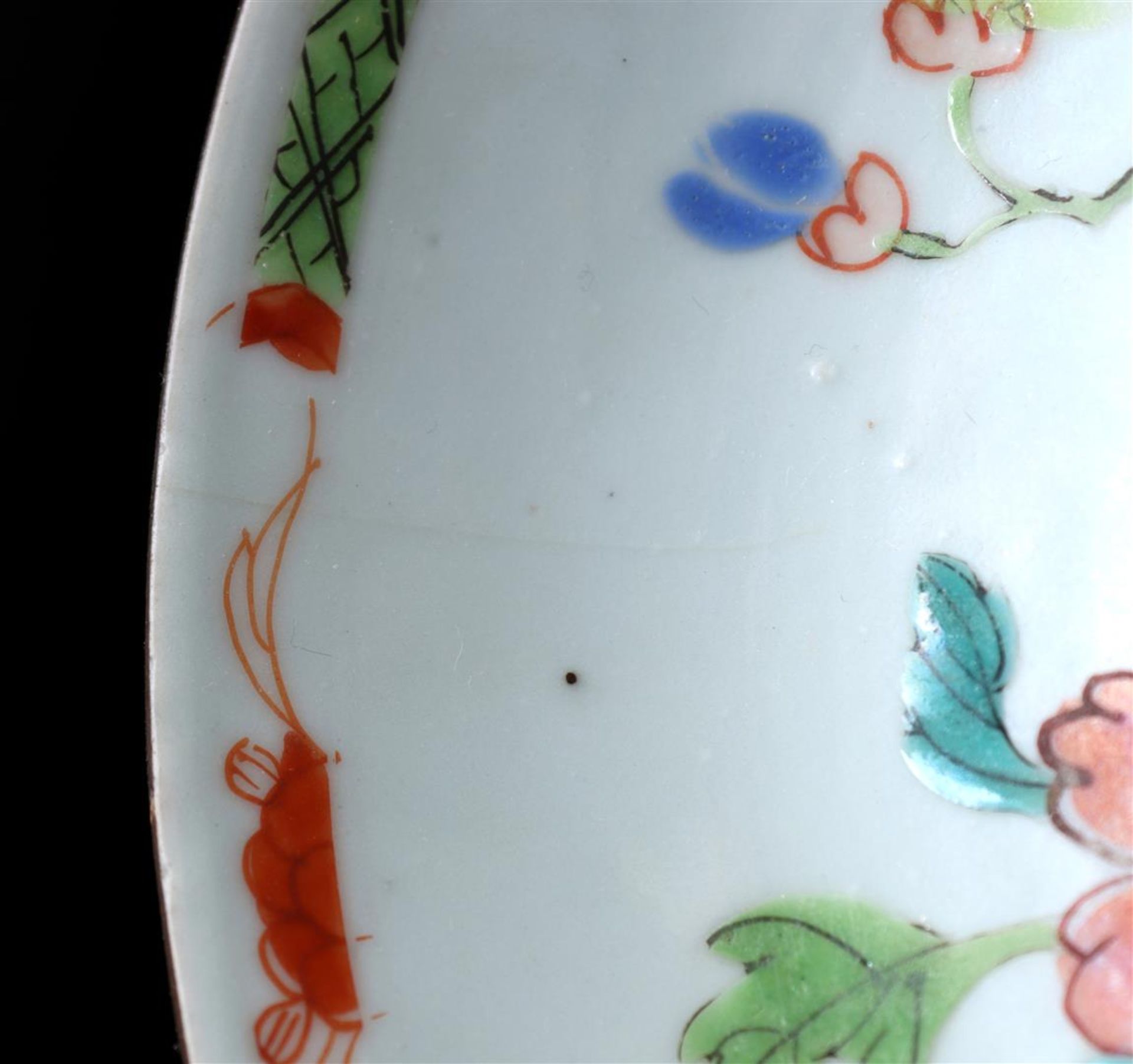 Porcelain Famille Verte dish, Qianlong - Bild 2 aus 3