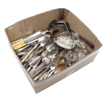 Lot crystal and silver-plated cutlery