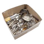 Lot crystal and silver-plated cutlery