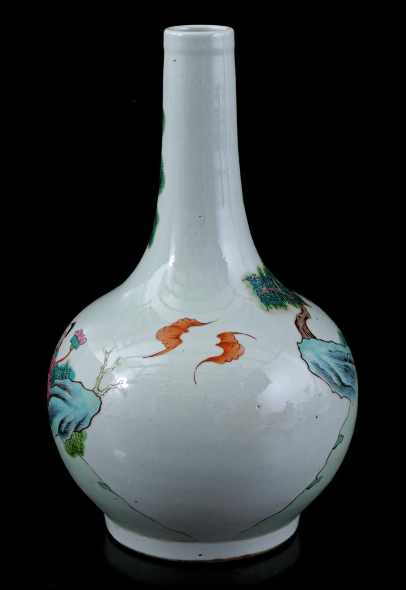 Porcelain Famille Rose baluster vase, 20th - Image 2 of 3