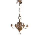 Copper 6-light candle crown with removable arms