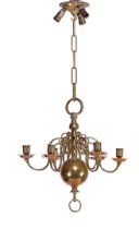 Copper 6-light candle crown with removable arms