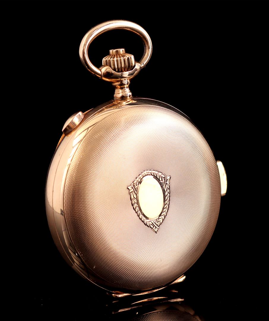 Pocket watch in gold case - Image 3 of 5