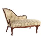 Mahogany veneer chaise longue