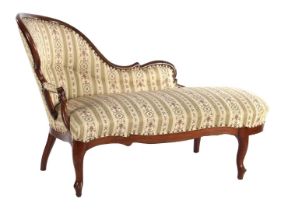 Mahogany veneer chaise longue