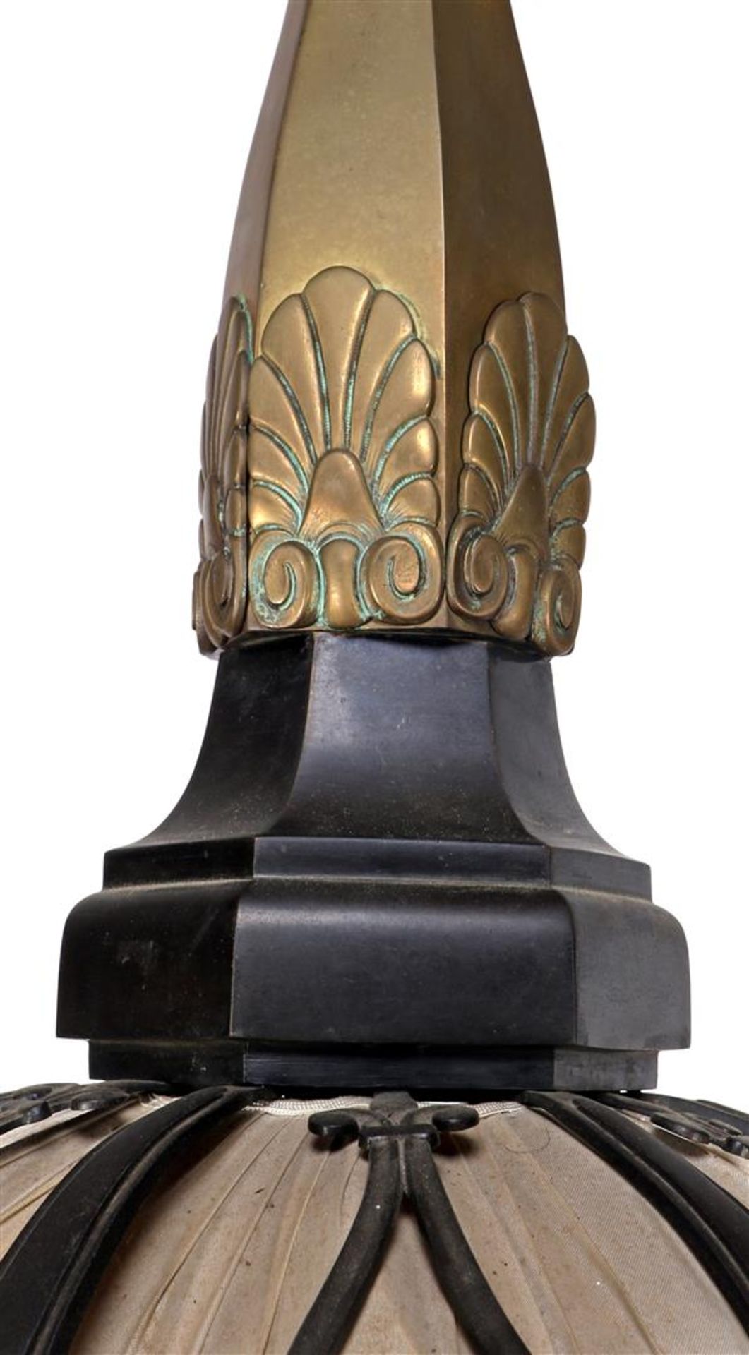 Art Deco brass 16-light hanging lamp - Image 3 of 3