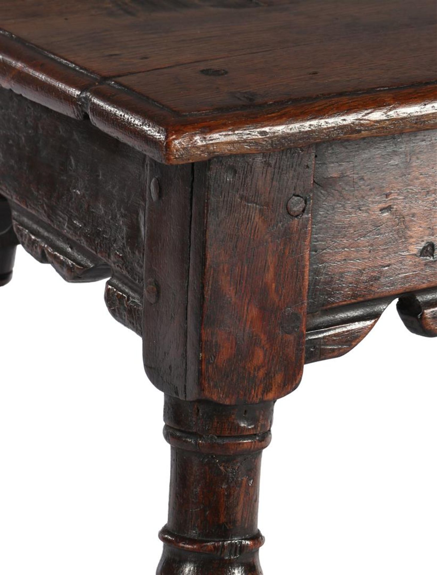 Antique oak "Joint stool" - Image 2 of 2