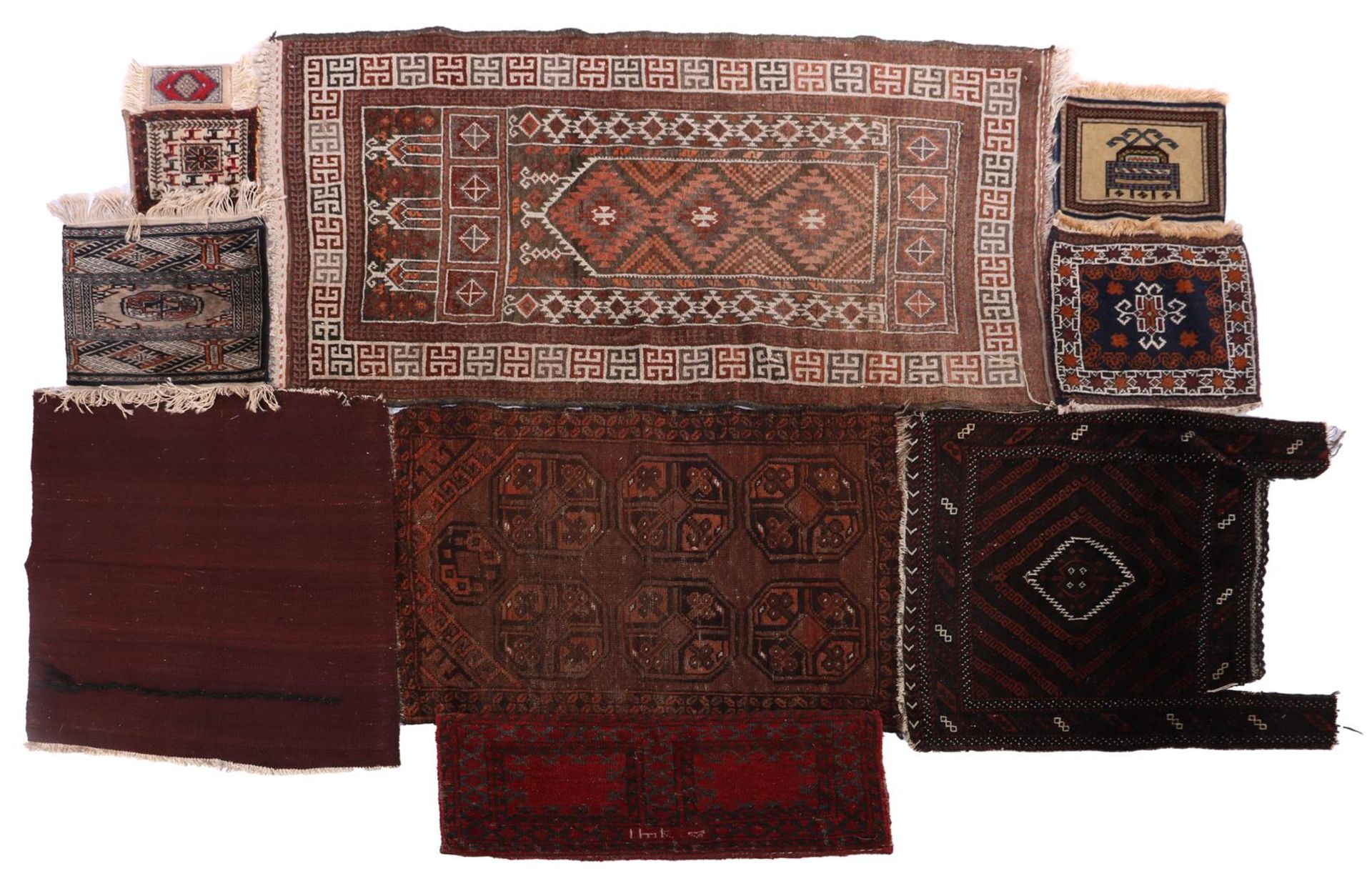 10 various, most hand-knotted carpets