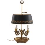 Brass 4-light bouillotte table table lamp