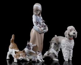 5 porcelain Lladro statues