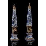 2 porcelain obelisks