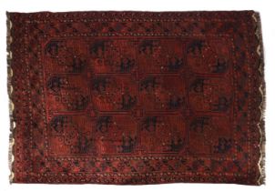 Hand-knotted oriental carpet, Ersari, Turkmenistan