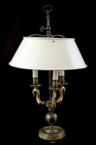 Bronze 3-light bouillotte table table lamp