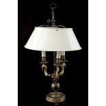 Bronze 3-light bouillotte table table lamp