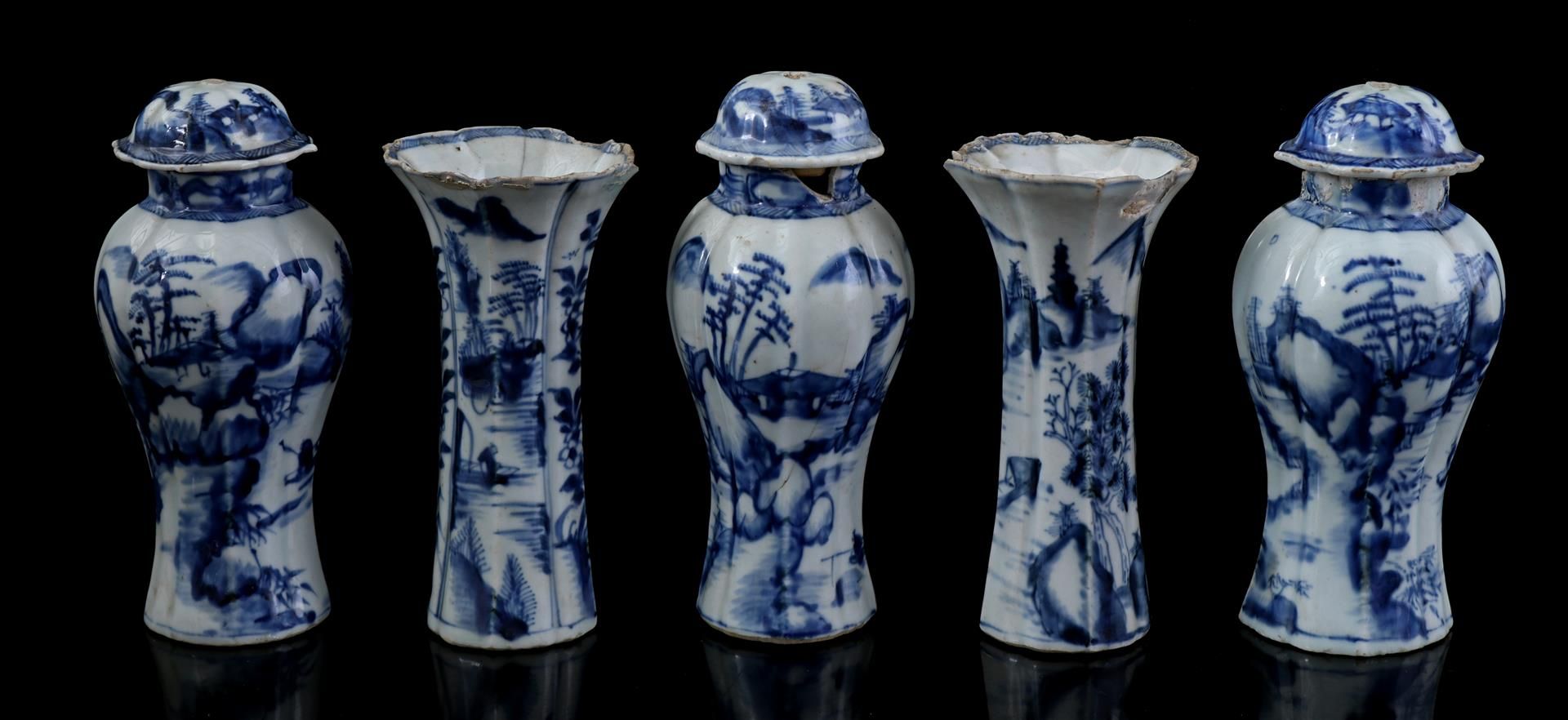 5-piece porcelain, Kangxi