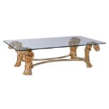 Brass Hollywood Regency table