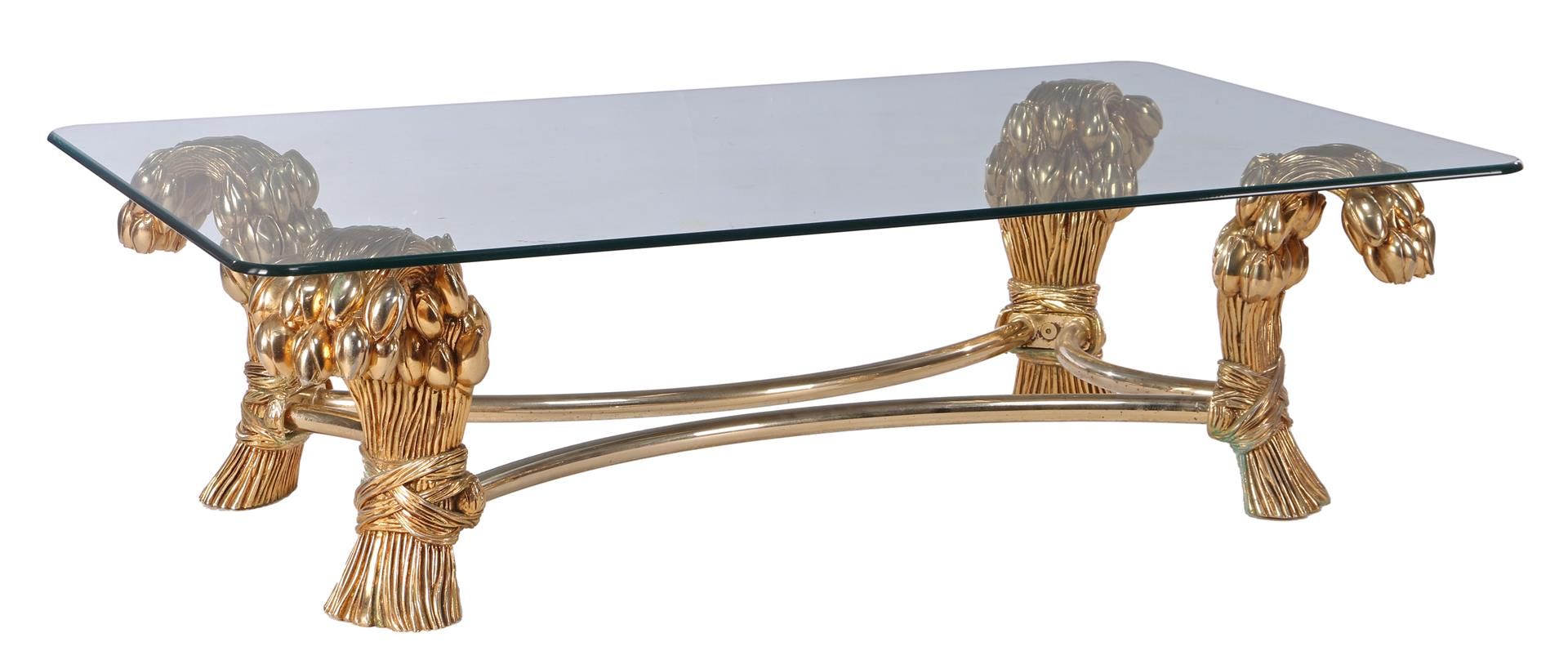 Brass Hollywood Regency table