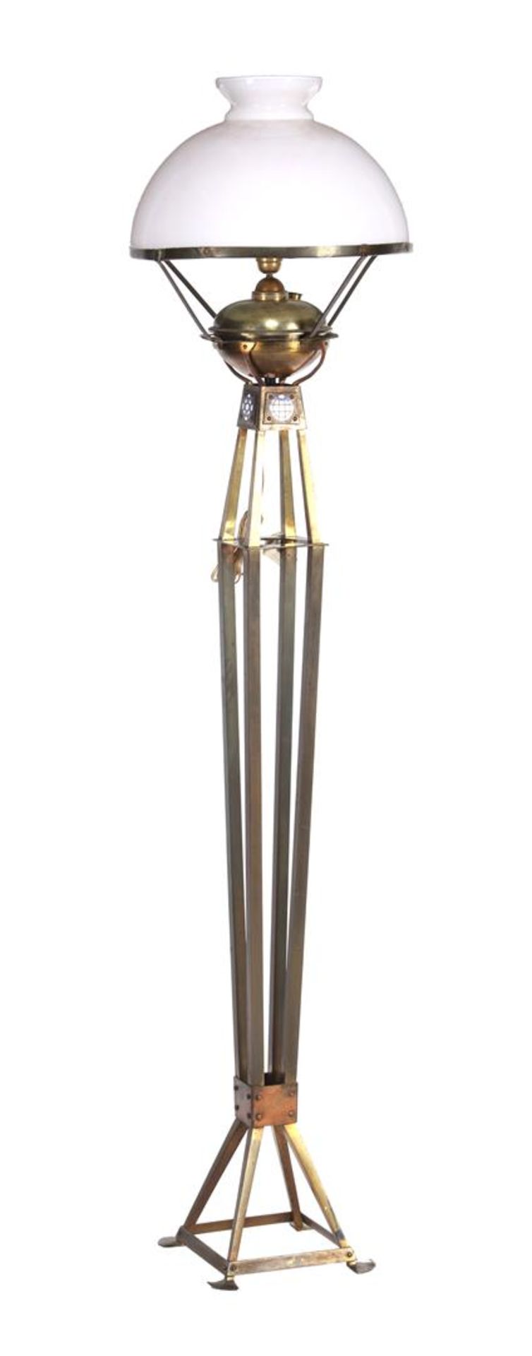 Brass floor lamp