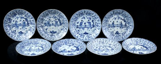 8 porcelain dishes, Yongzheng