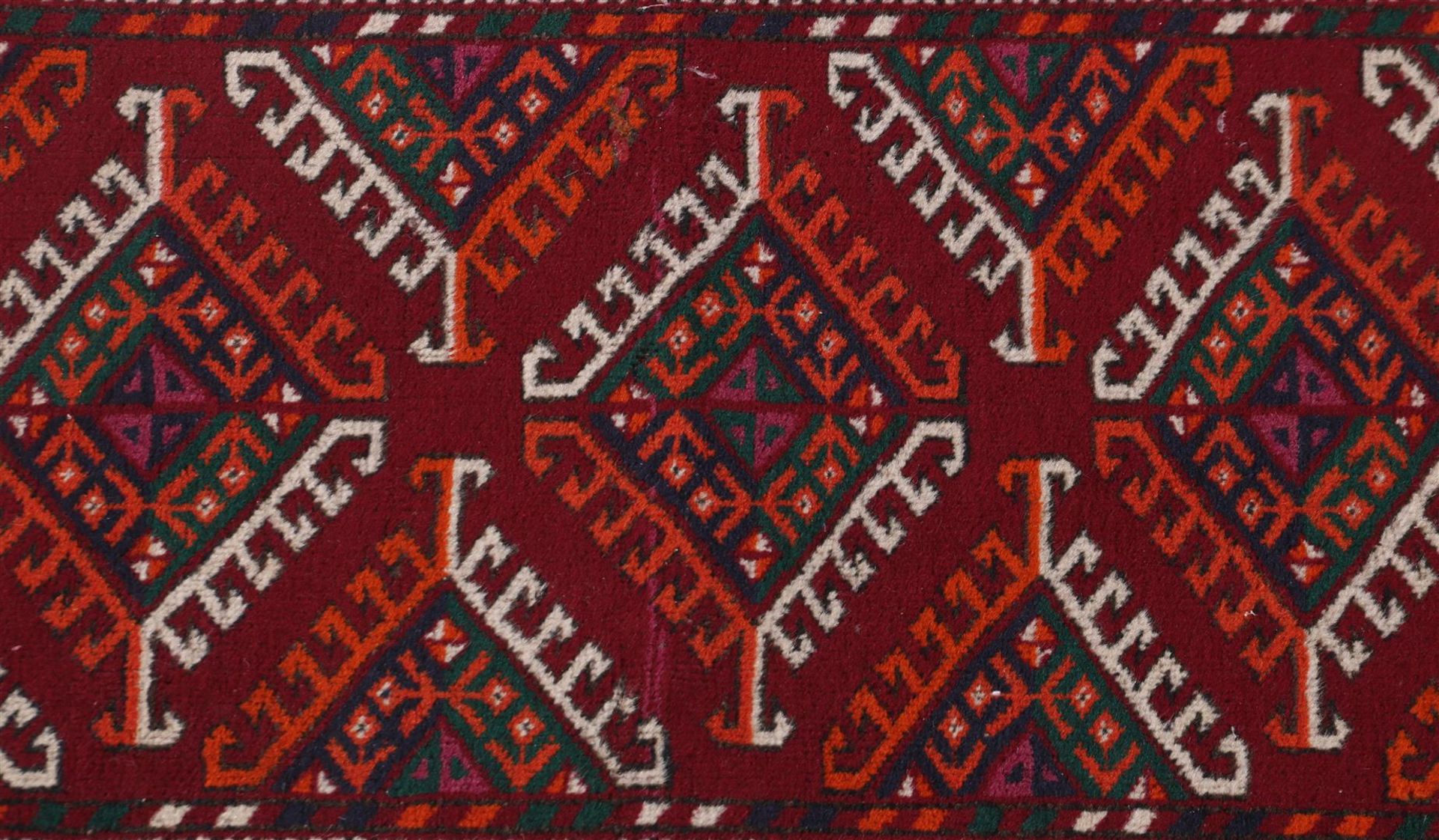 Hand-knotted oriental carpet, Turkmenistan - Image 2 of 4