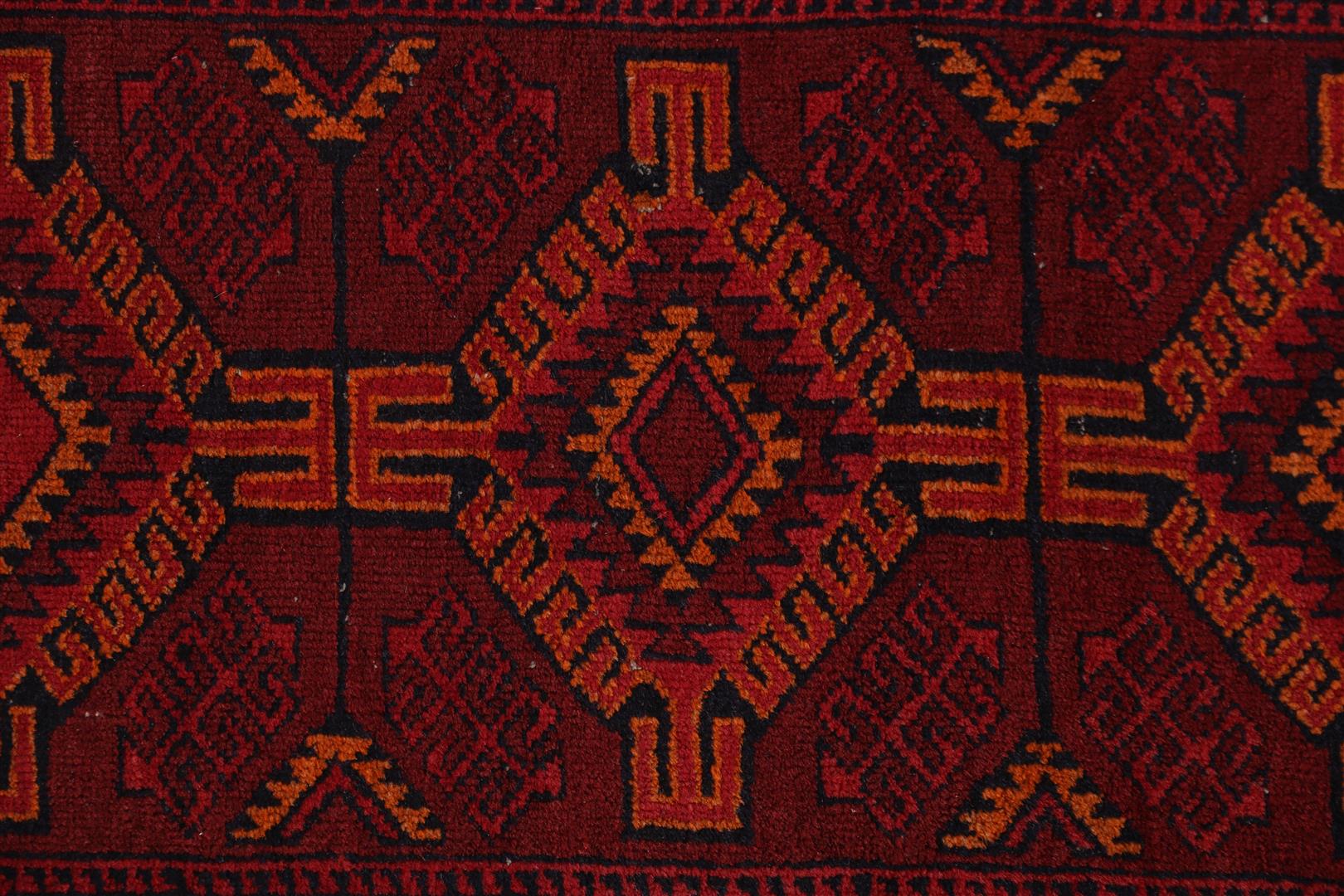 Hand-knotted oriental prayer rug, Afghan - Image 2 of 4