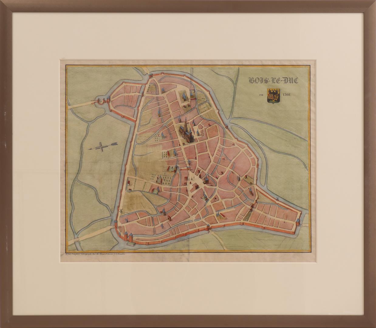 Colored map of Bois-Le-Duc