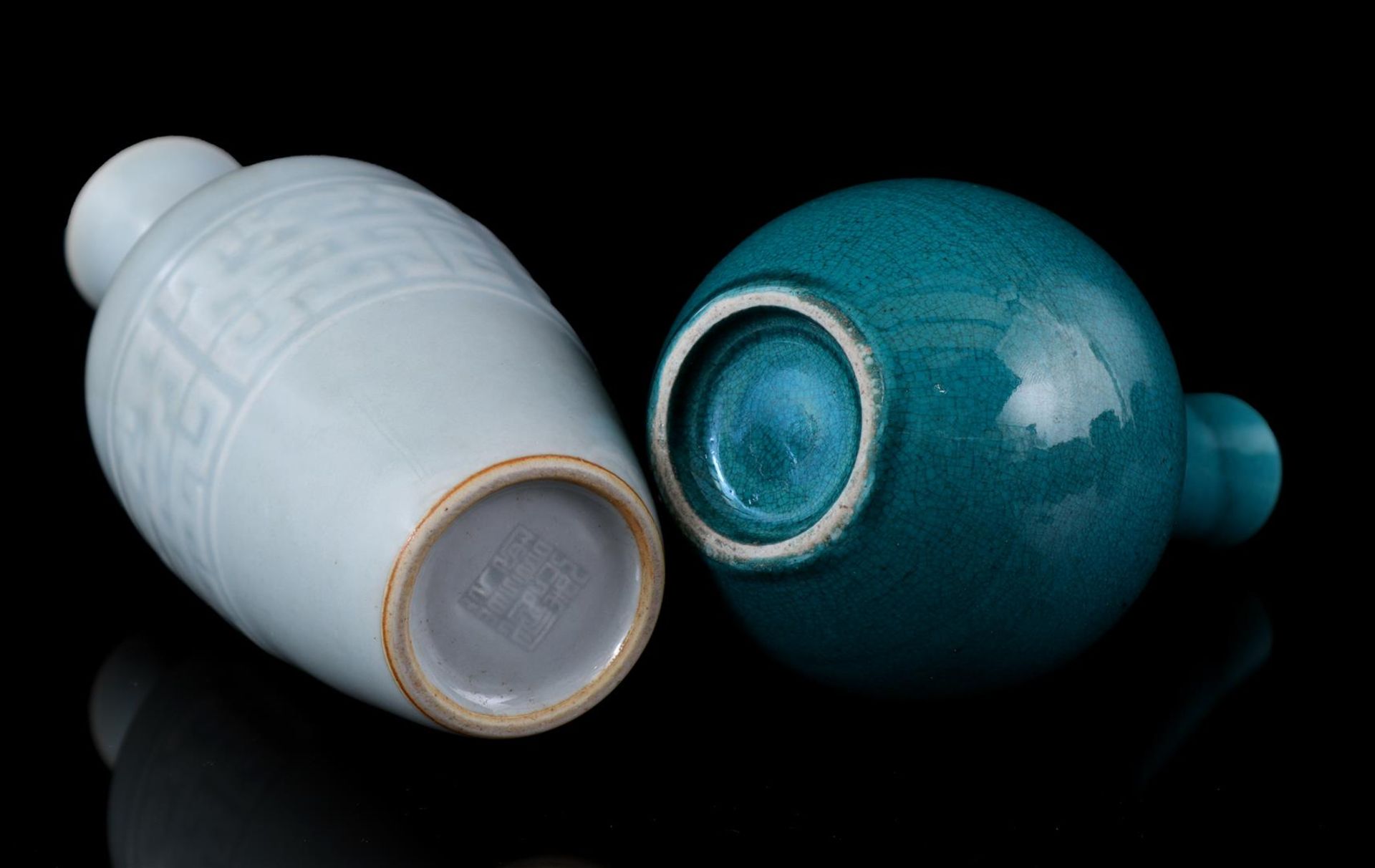 2 porcelain vases, 20th - Bild 2 aus 2