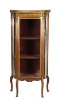 Walnut 3-shelf Louis XVI style display case