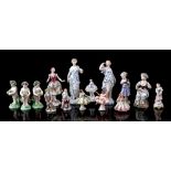 15 porcelain figurines