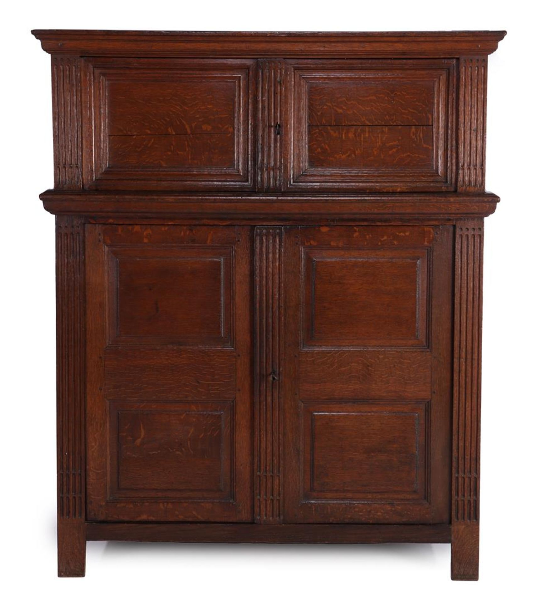 Louis XIV oak 2-piece cupboard