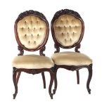 2 mahogany upholstered dining room chairs