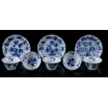 5 porcelain cups and 3 saucers, Kangxi