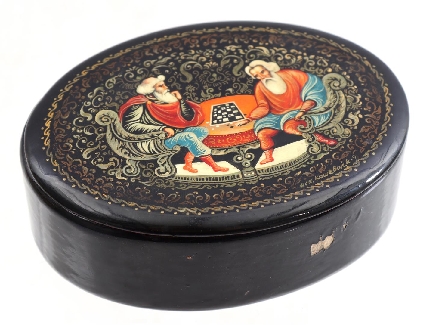 2 Russian lacquer boxes - Image 4 of 6