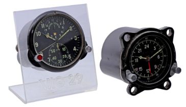 2 aircraft clocks