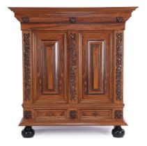 Oak 2-door vine cabinet