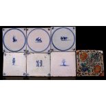 7 earthenware tiles