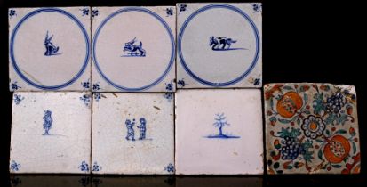 7 earthenware tiles