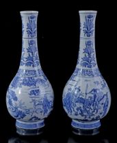 2 Maastricht porcelain vases