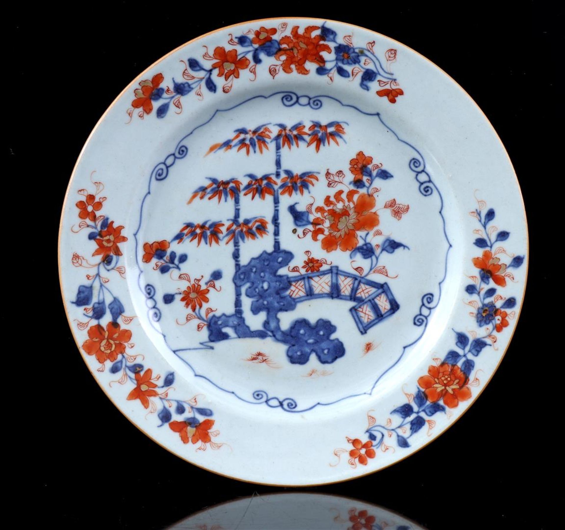 Porcelain Imari dish, Qianlong