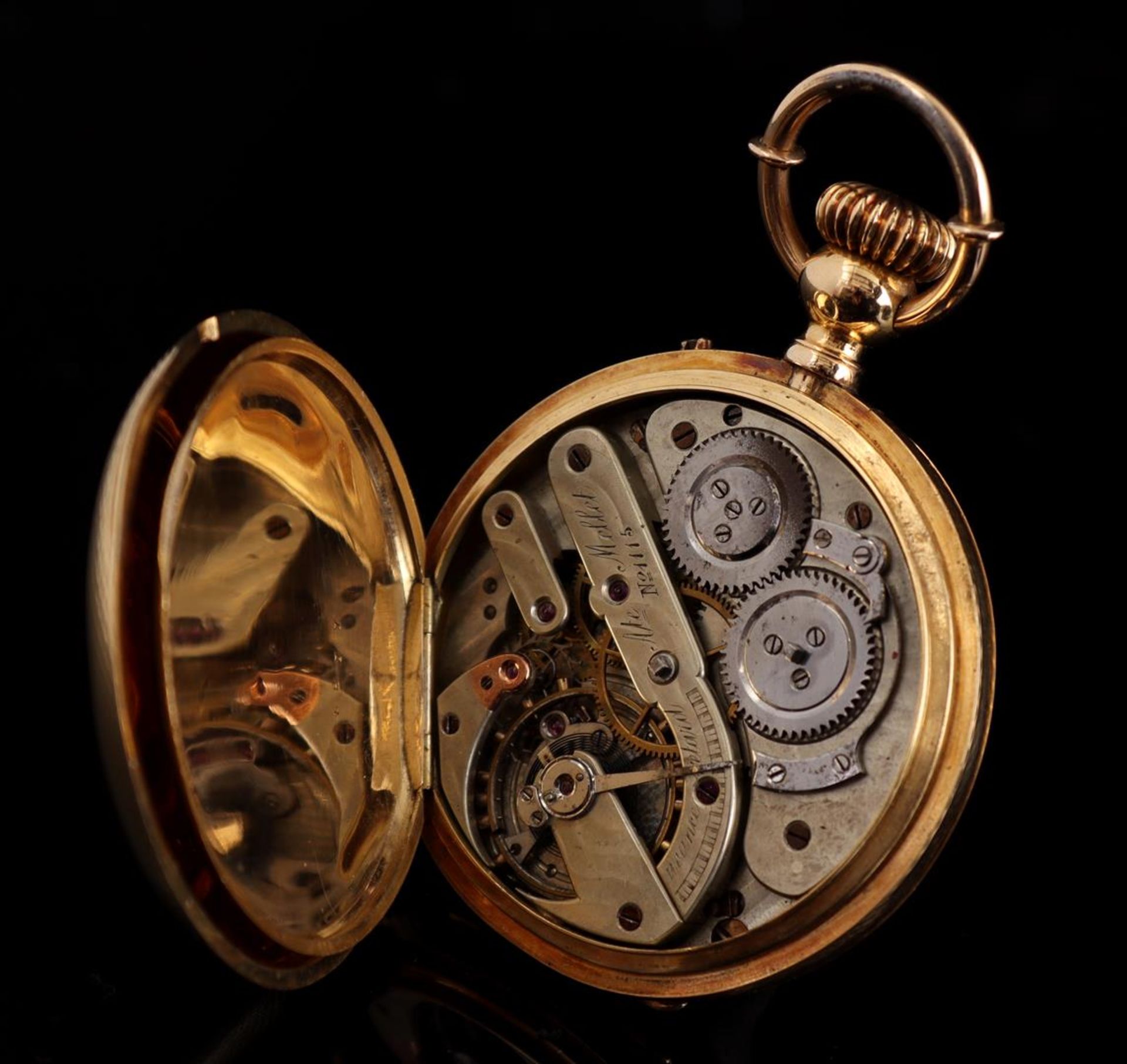 Pocket watch in gold case - Bild 2 aus 3