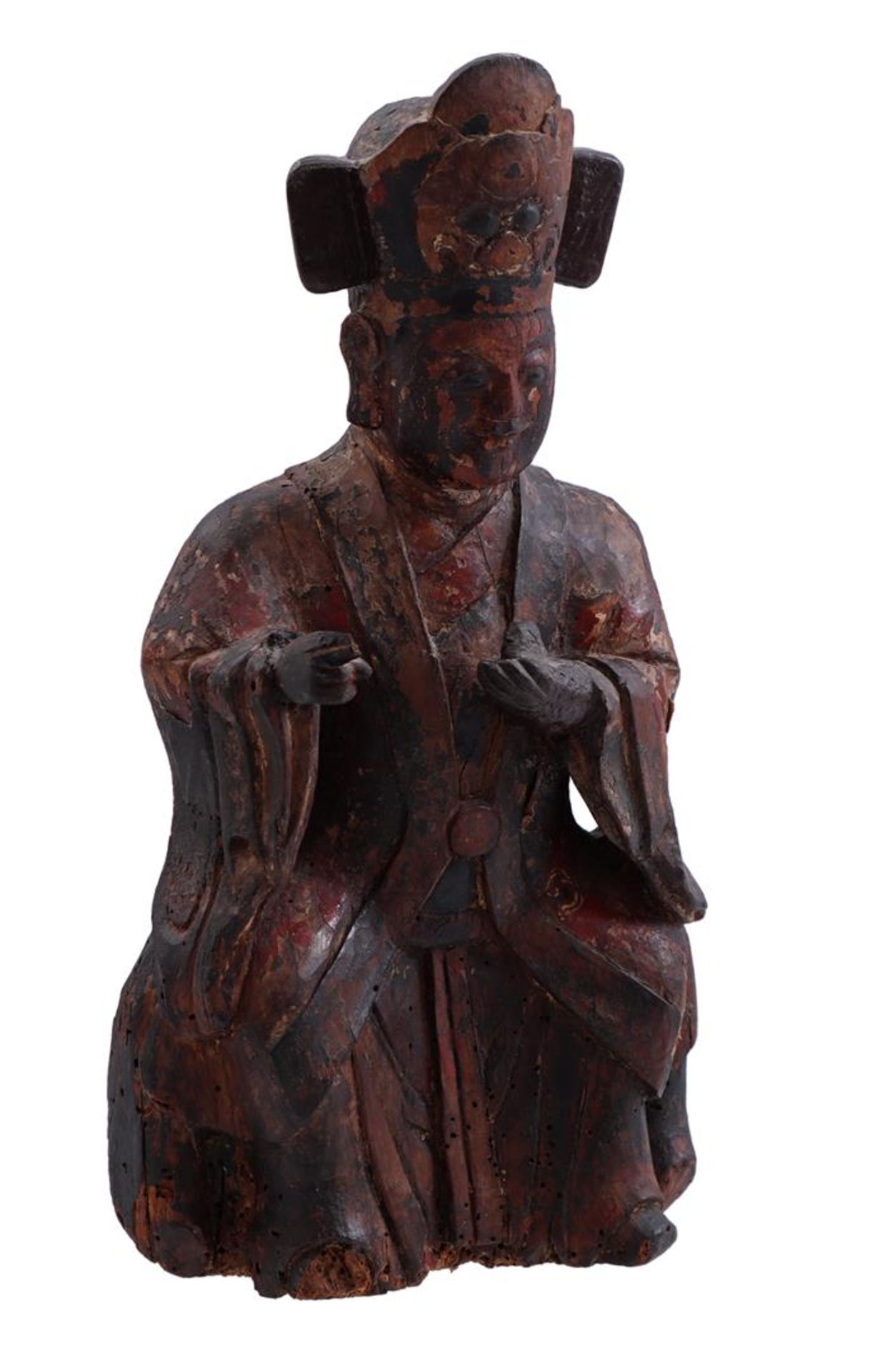 Wooden sculpture of a philosopher