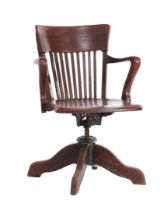 American oak office chair